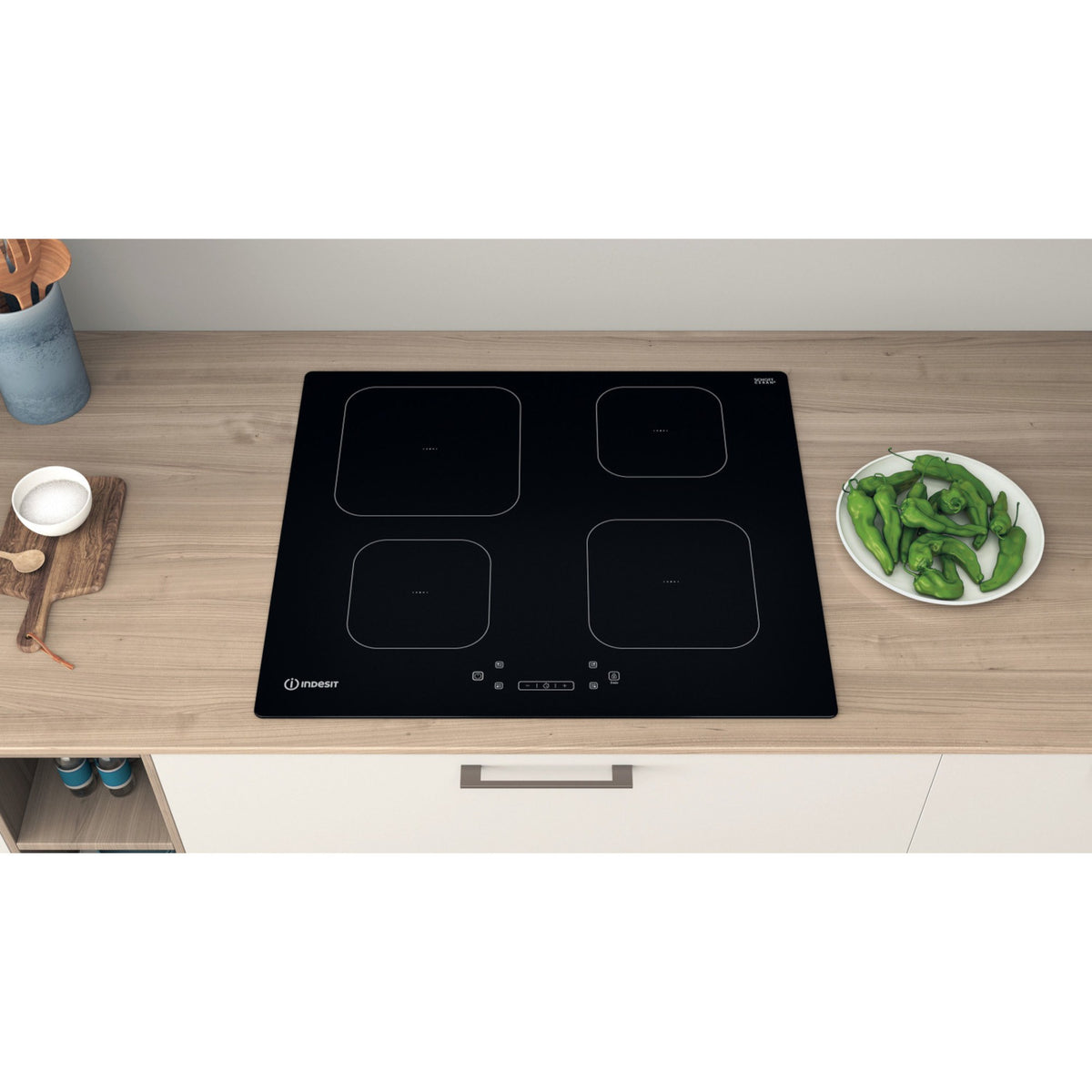 Indesit IS 83Q60 NE 60cm 4 Zone Induction Hob Electric - Black