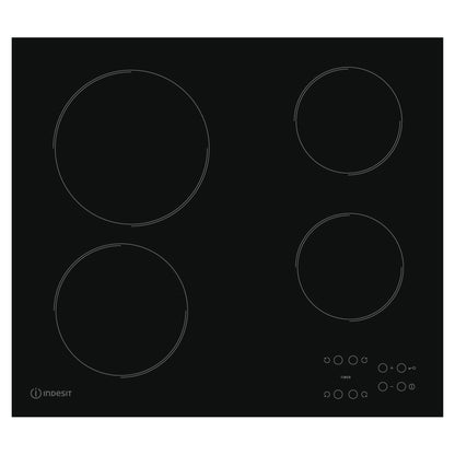 Indesit RI 161 C 60cm Built-In 4 Zone Ceramic Hob - Black