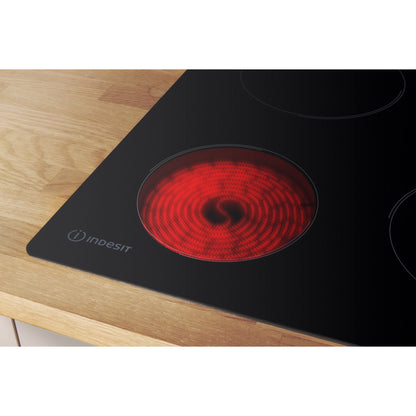 Indesit RI 161 C 60cm Built-In 4 Zone Ceramic Hob - Black