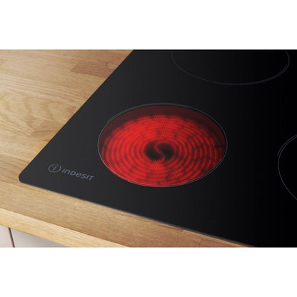 Indesit RI 161 C 60cm Built-In 4 Zone Ceramic Hob - Black