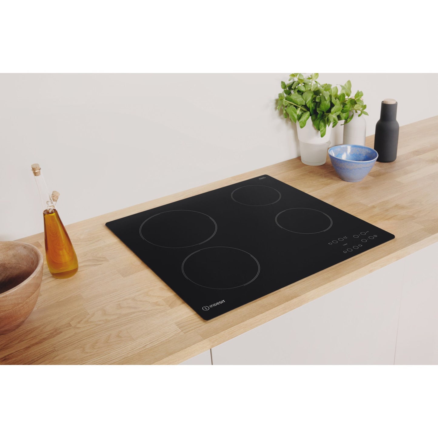 Indesit RI 161 C 60cm Built-In 4 Zone Ceramic Hob - Black