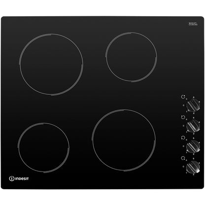 Indesit RI 860 C 60cm Built-In 4 Zone Ceramic Hob - Black
