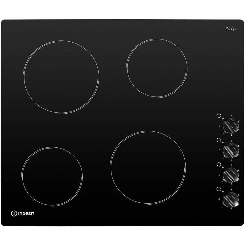 Indesit RI 860 C 60cm Built-In 4 Zone Ceramic Hob - Black