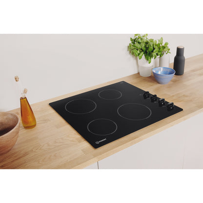 Indesit RI 860 C 60cm Built-In 4 Zone Ceramic Hob - Black