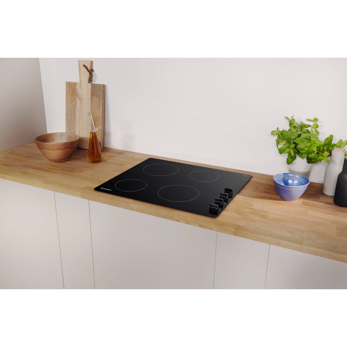 Indesit RI 860 C 60cm Built-In 4 Zone Ceramic Hob - Black