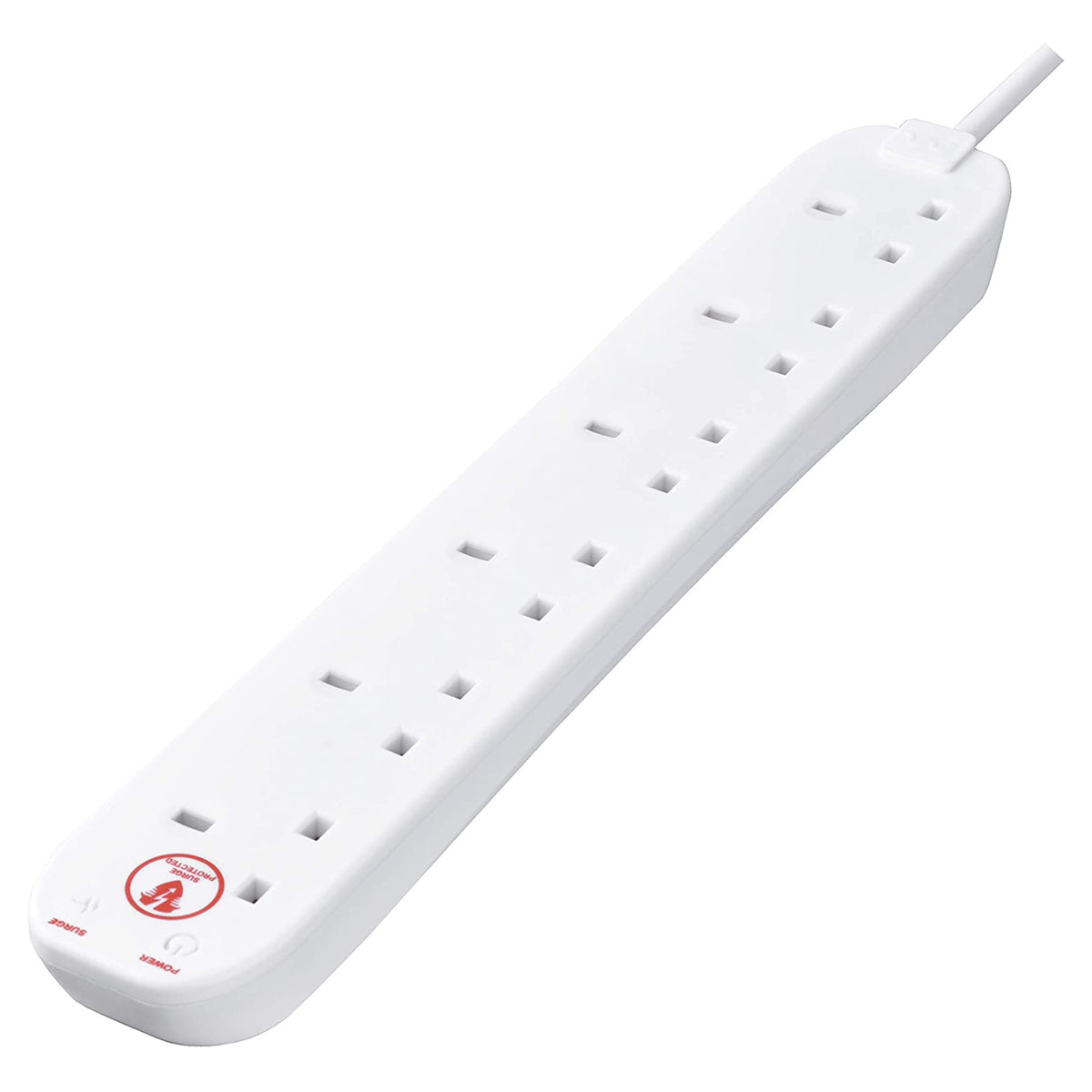 Masterplug SRG6210N-MP 2M 6 Socket Surge Protected Extension Lead