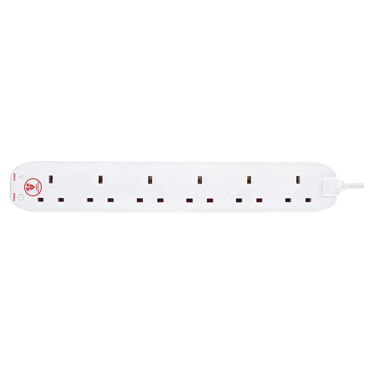 Masterplug SRG6210N-MP 2M 6 Socket Surge Protected Extension Lead