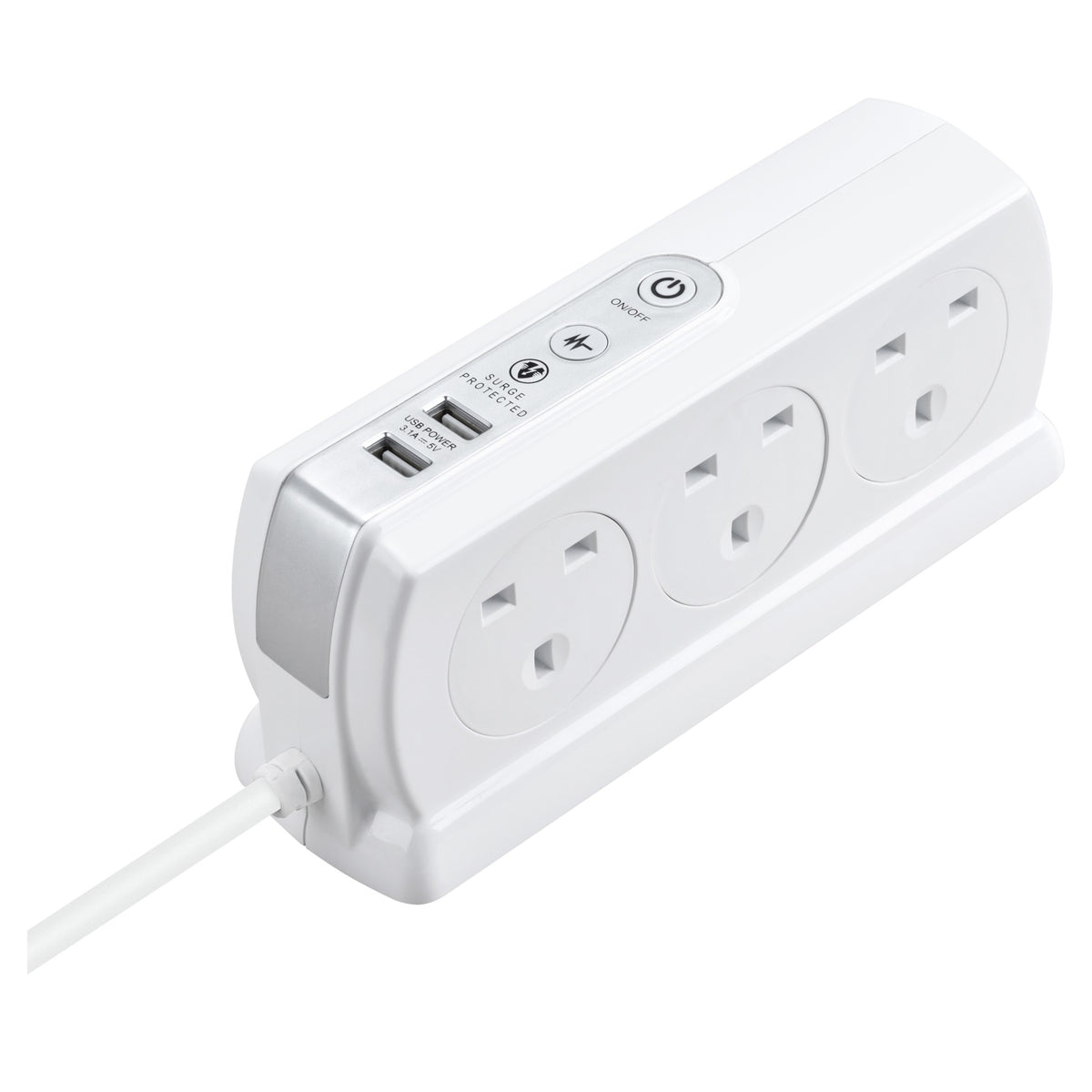 Masterplug SRGDSU62PW 6 Socket Extension Lead with 2 USB Ports