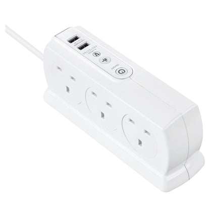 Masterplug SRGDSU62PW 6 Socket Extension Lead with 2 USB Ports