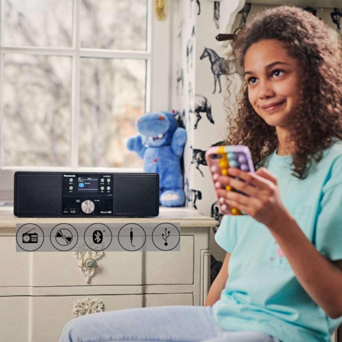 Panasonic SC-DM202EGK CD, DAB+ / FM Radio All-in-One Stereo System
