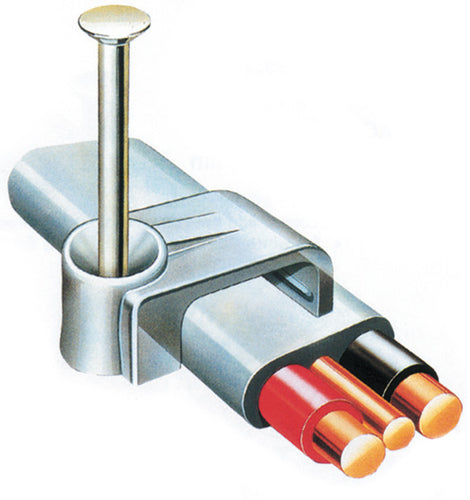 6MM FLAT TWIN &EARTH CABLE CLIPS GREY 20 PACK