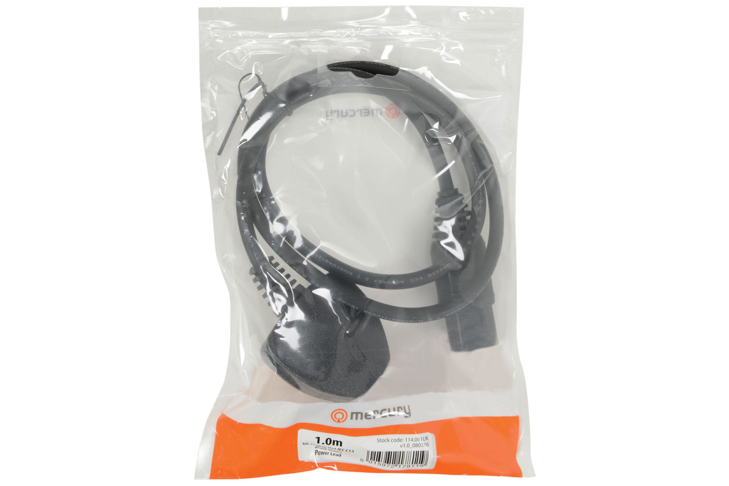 MAINS POWER LEAD UK PLUG - HOT IEC PLUG 10A