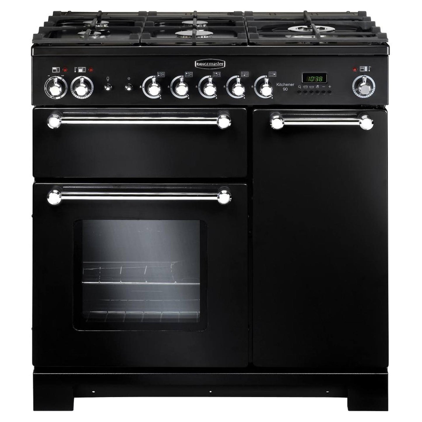 Rangemaster Kitchener 90 90cm Gas Range Cooker - KCH90NGFBL/C