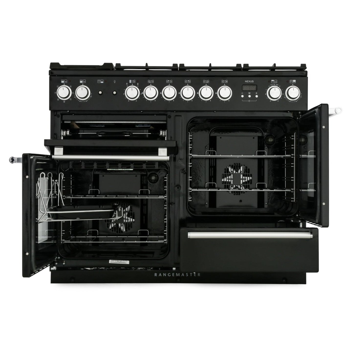 Rangemaster Nexus 110 110cm Dual Fuel Range Cooker - NEX110DFFBL/C