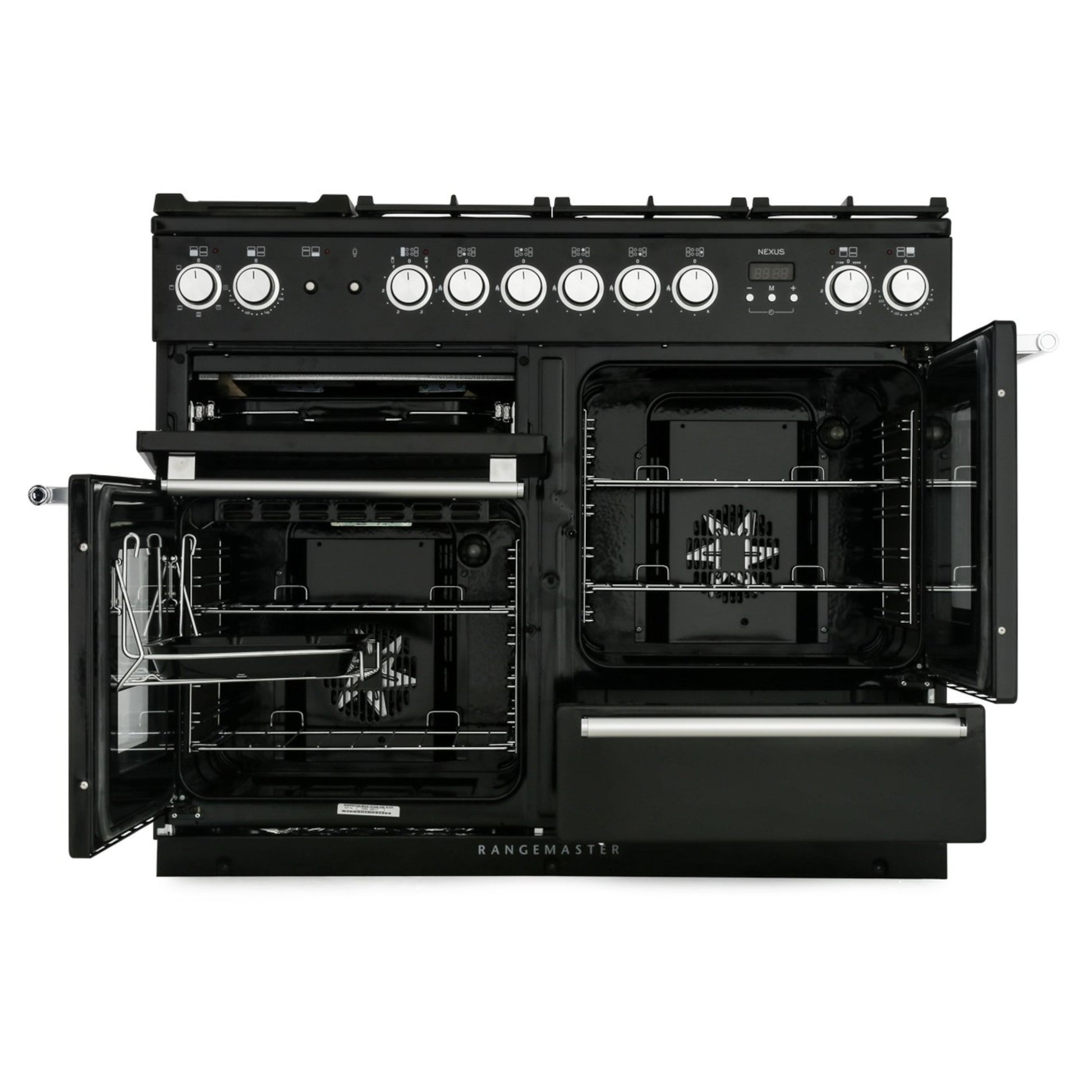 Rangemaster Nexus 110 110cm Dual Fuel Range Cooker - NEX110DFFBL/C