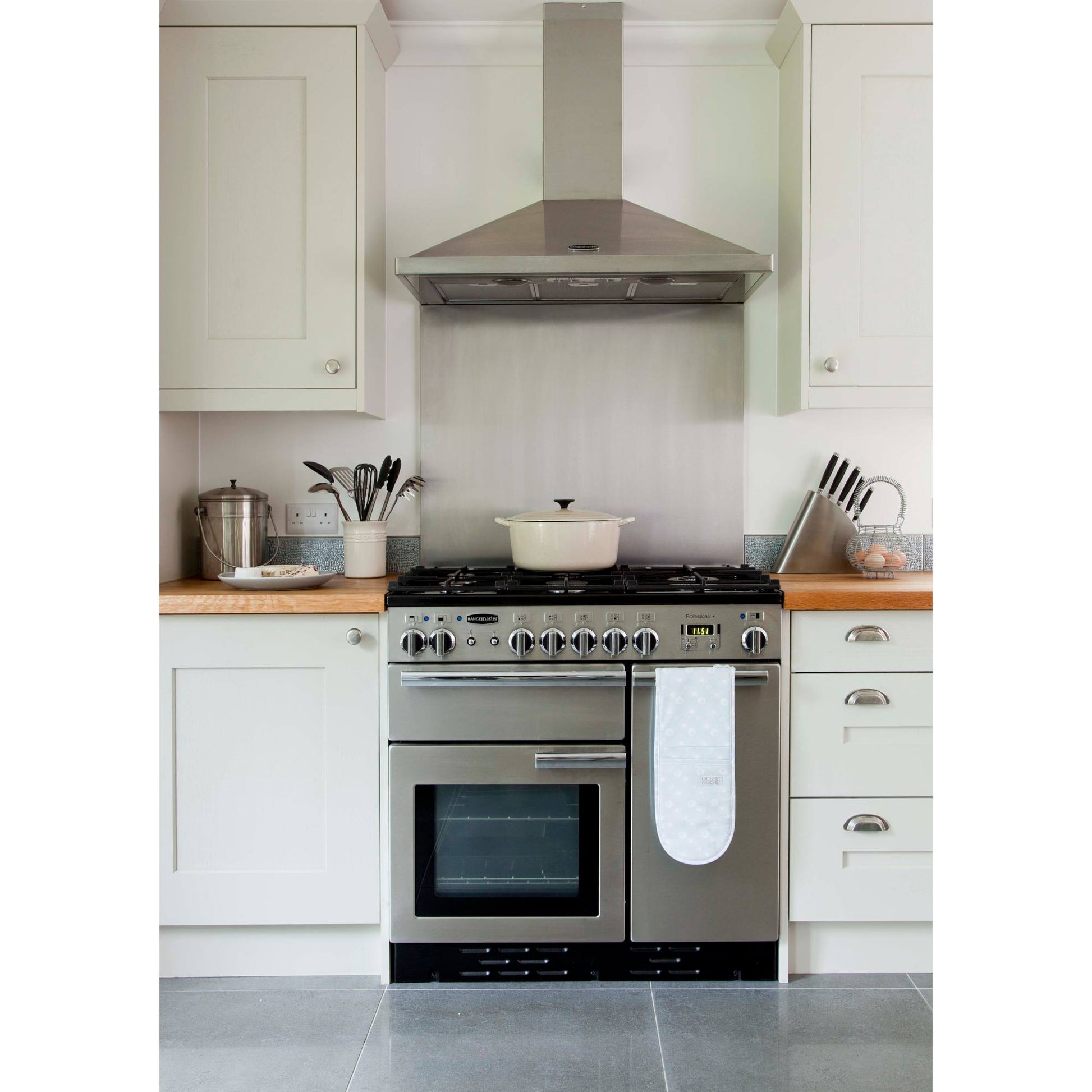 Rangemaster Professional+ 90 90cm Gas Range Cooker - PROP90NGFSS/C