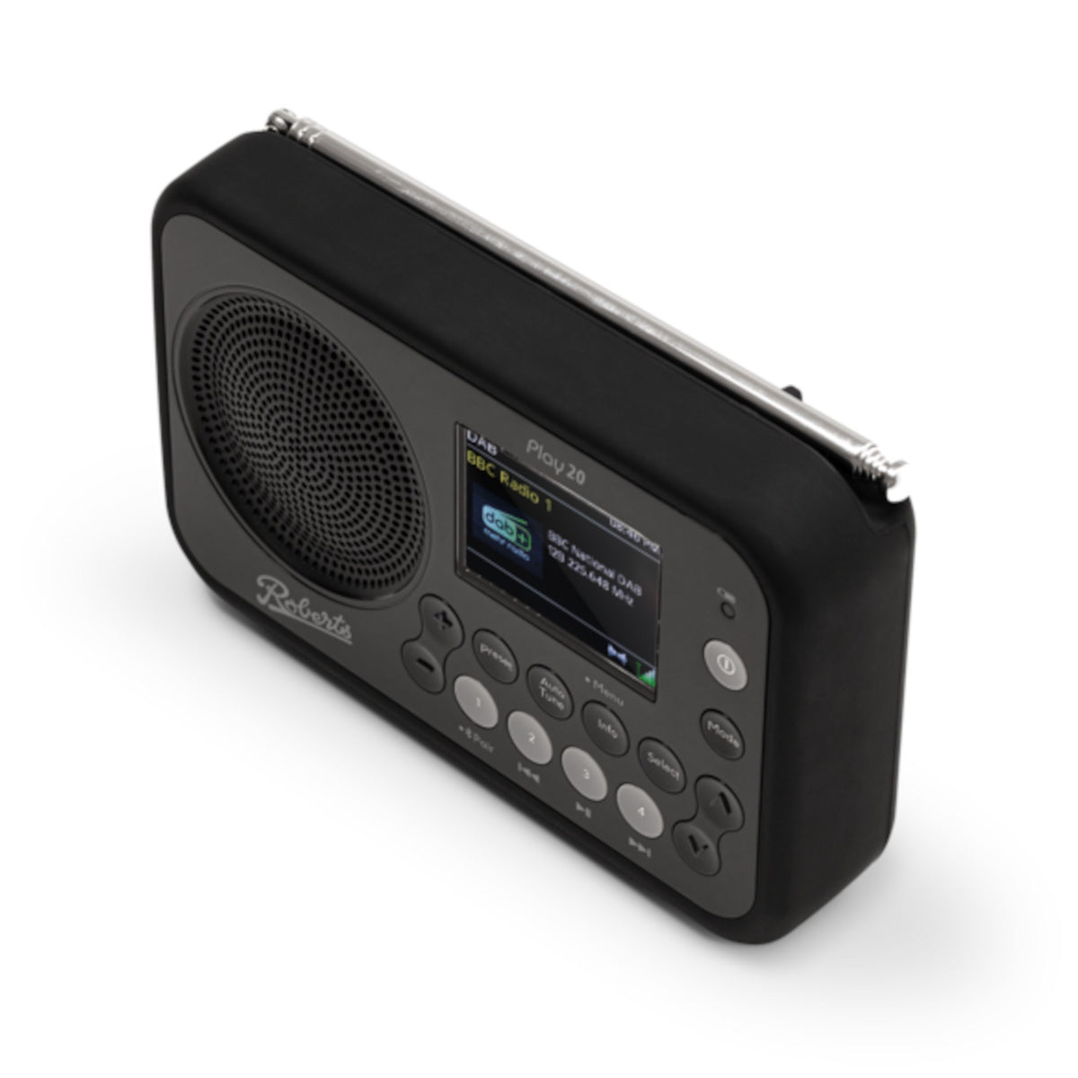 Roberts PLAY20-BLK Play 20 DAB+ & FM Portable Radio - Black