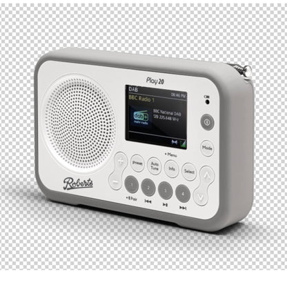 Roberts PLAY20-WT Play 20 DAB+ & FM Portable Radio - White