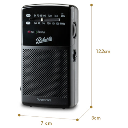 Roberts SPORTS925 Portable Radio with 3.5mm Headphone Socket