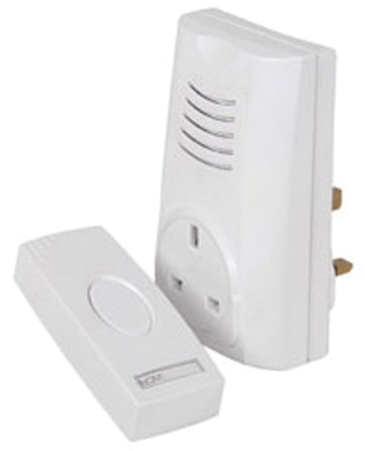 80M Plug-In Wireless Doorbell White
