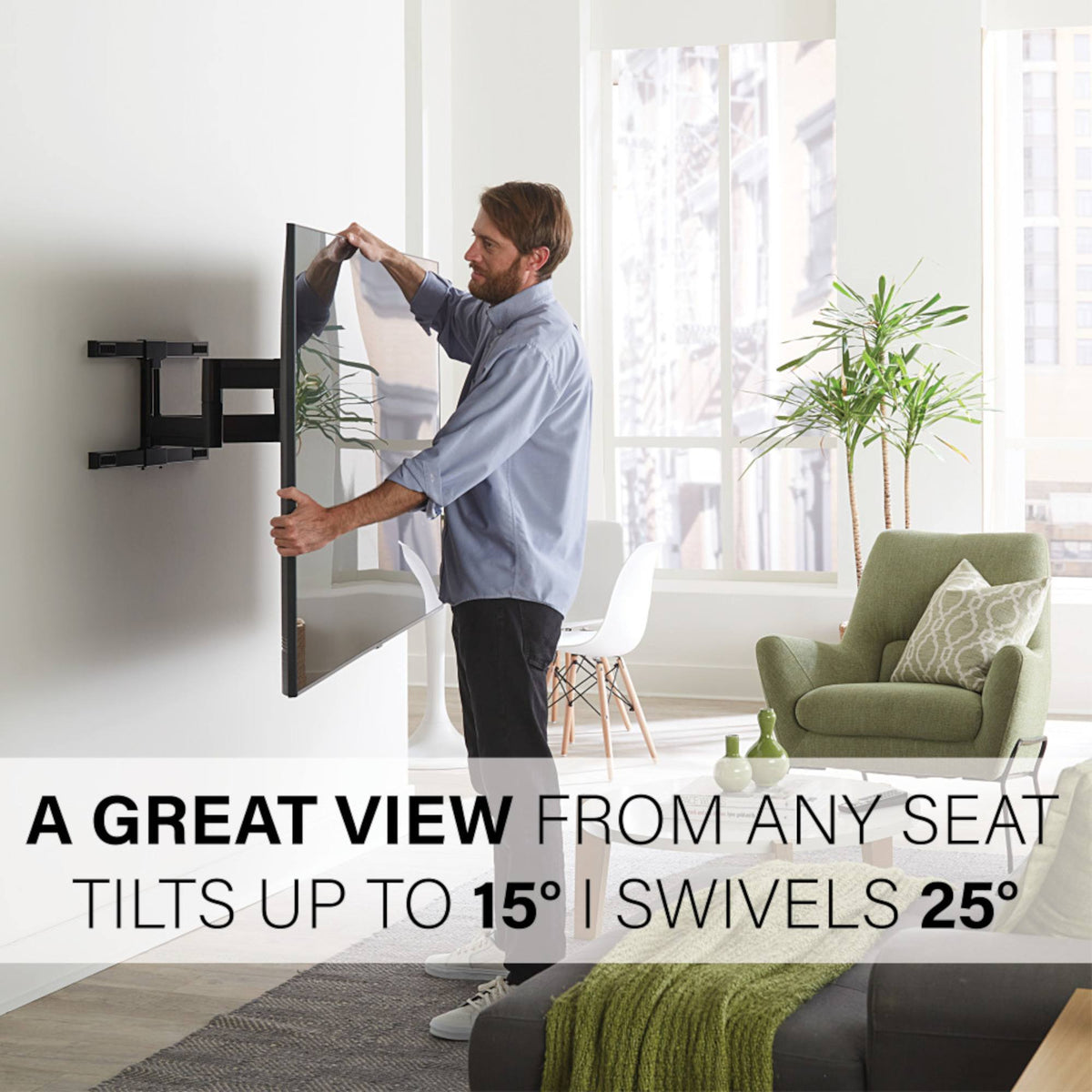 Sanus FLF325-B2 TV Wall Mount for 47"- 90" Screens - Black