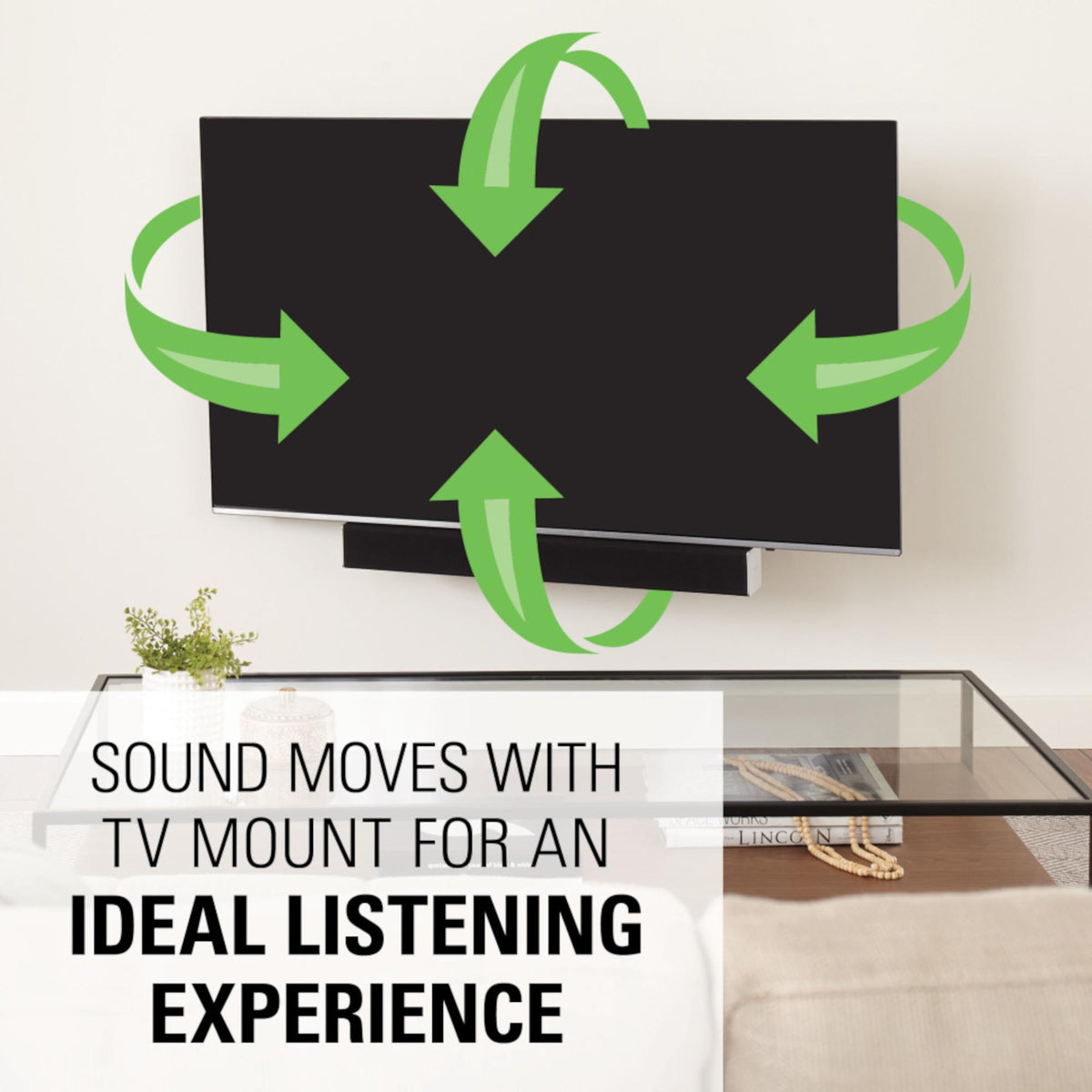 Sanus SASB1-B1 Depth Adjustable Universal Soundbar Mount