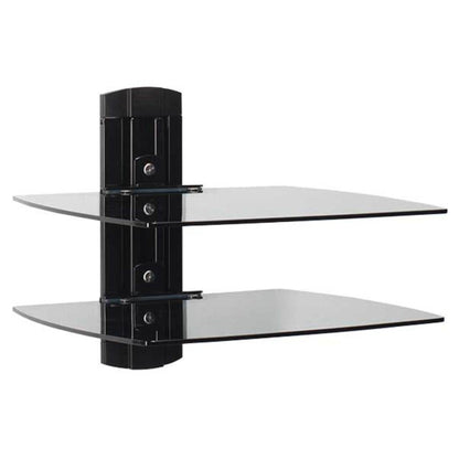 Sanus VF3012-B1 Dual Shelf for Under Wall Mounted TV - Black