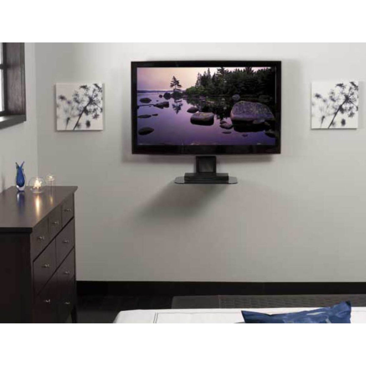Sanus VMA401-B1 Under TV Wall Single Shelf - Black
