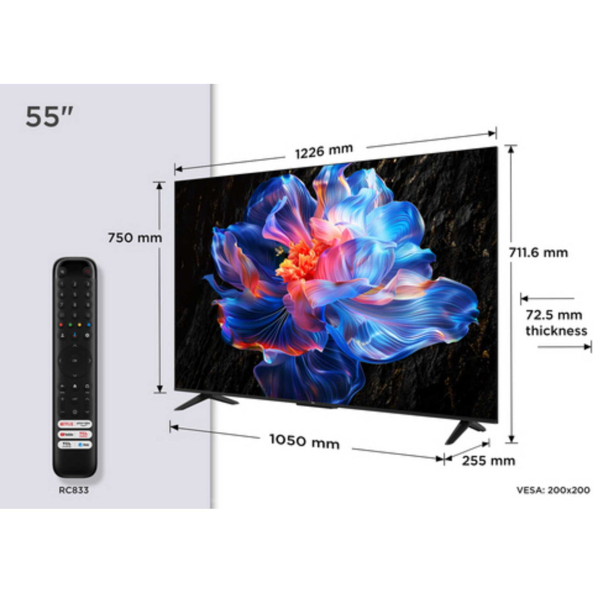 TCL V6CUK 55" 4K Ultra HD DLED HDR Google Smart TV - 55V6CUK