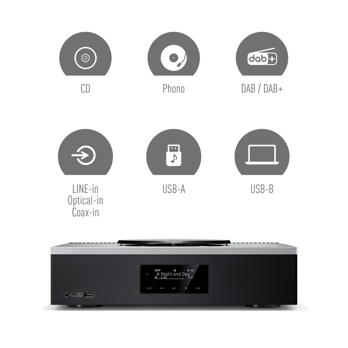 Technics SA-C600EB-K Premium Class Network CD Receiver - Black