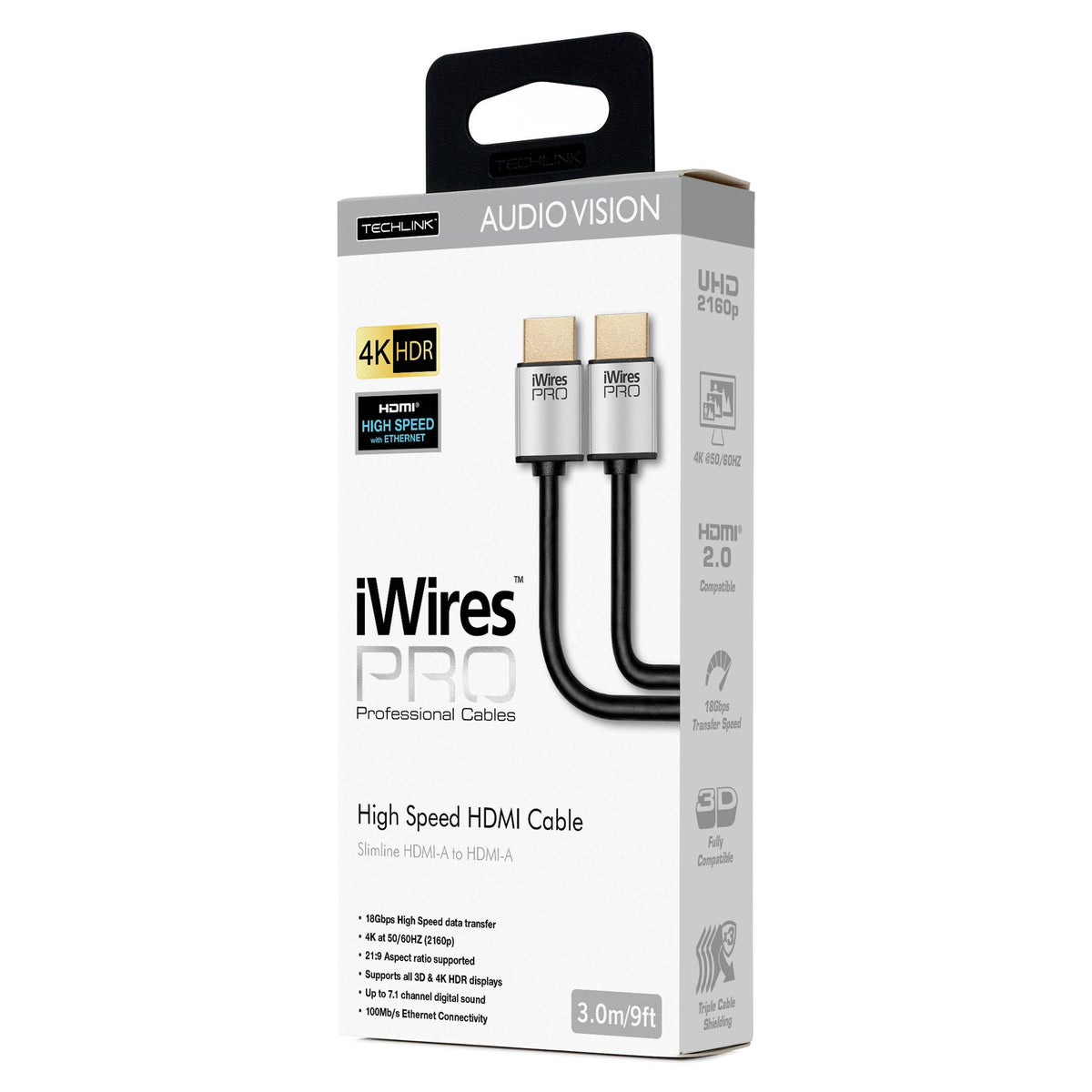 Tech Link 711203 3M High Speed Slimline HDMI Cable