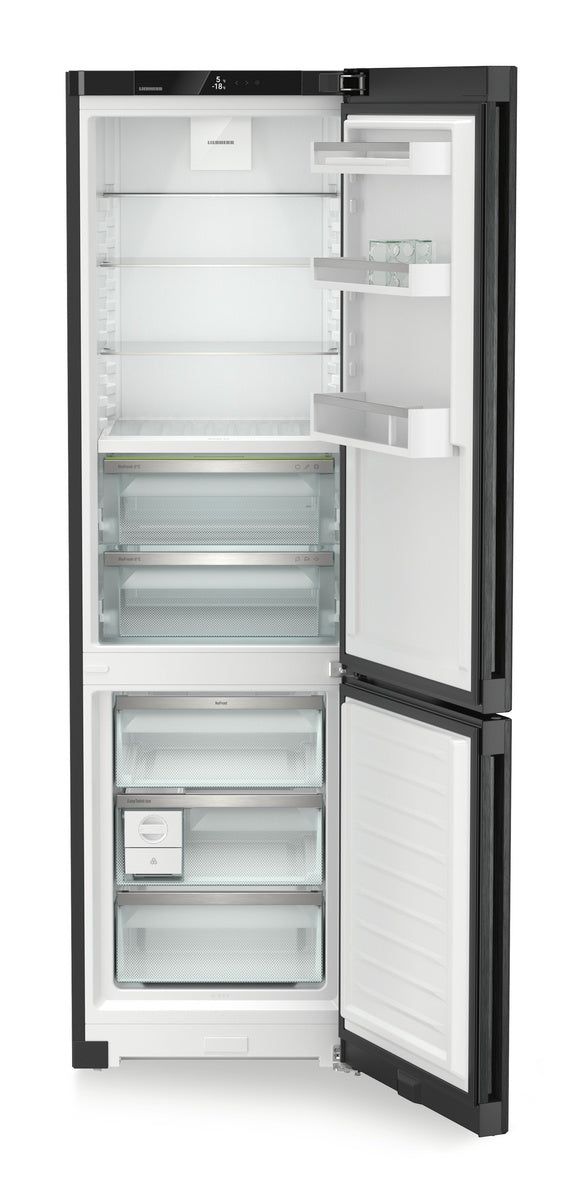 Liebherr plus BioFresh Fridge Freezer 70/30 NoFrost - Black Steel - CBNbda 572i