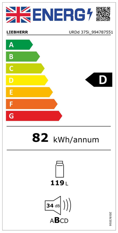 Liebherr URDd375i — Integrated (Built-Under) Fridges - XL