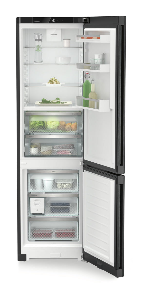 Liebherr plus BioFresh Fridge Freezer 70/30 NoFrost - Black Steel - CBNbda 572i