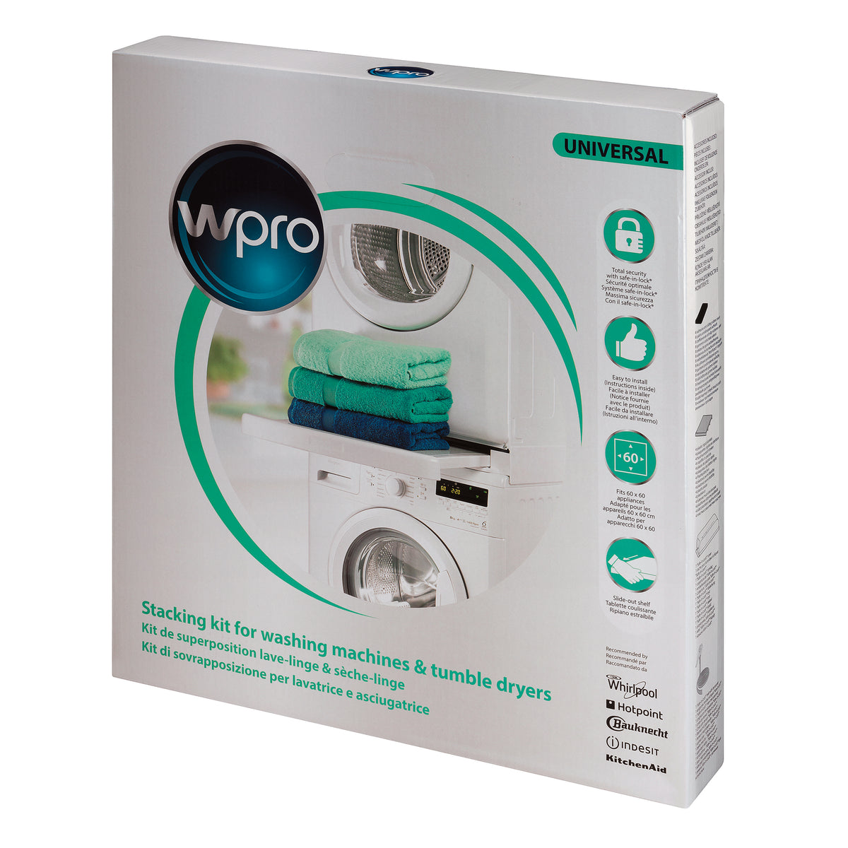 WPRO C00378975 Universal Stacking Kit with Shelf