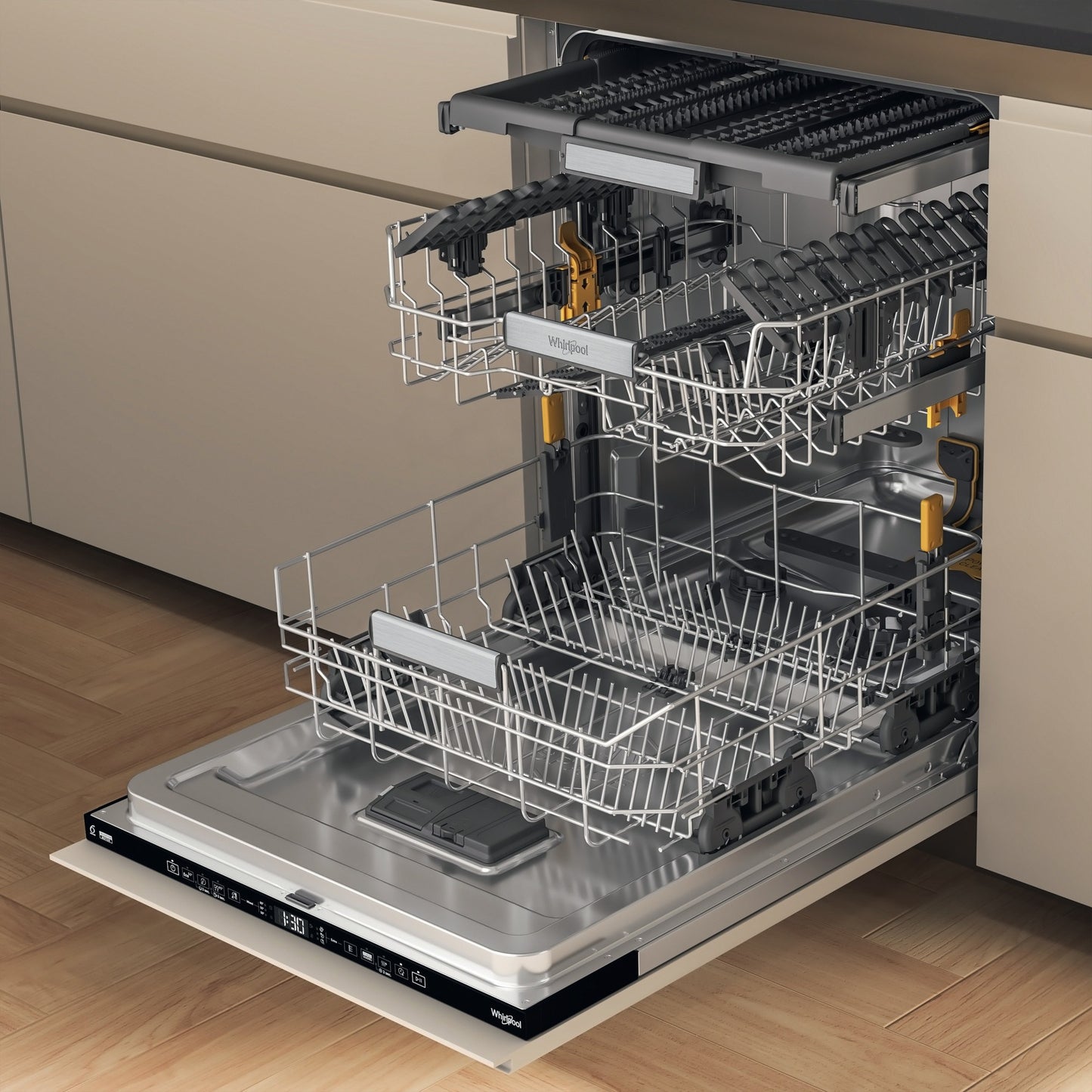 Whirlpool Fully Integrated Full-Sized Dishwasher - W7I HT40 TS UK