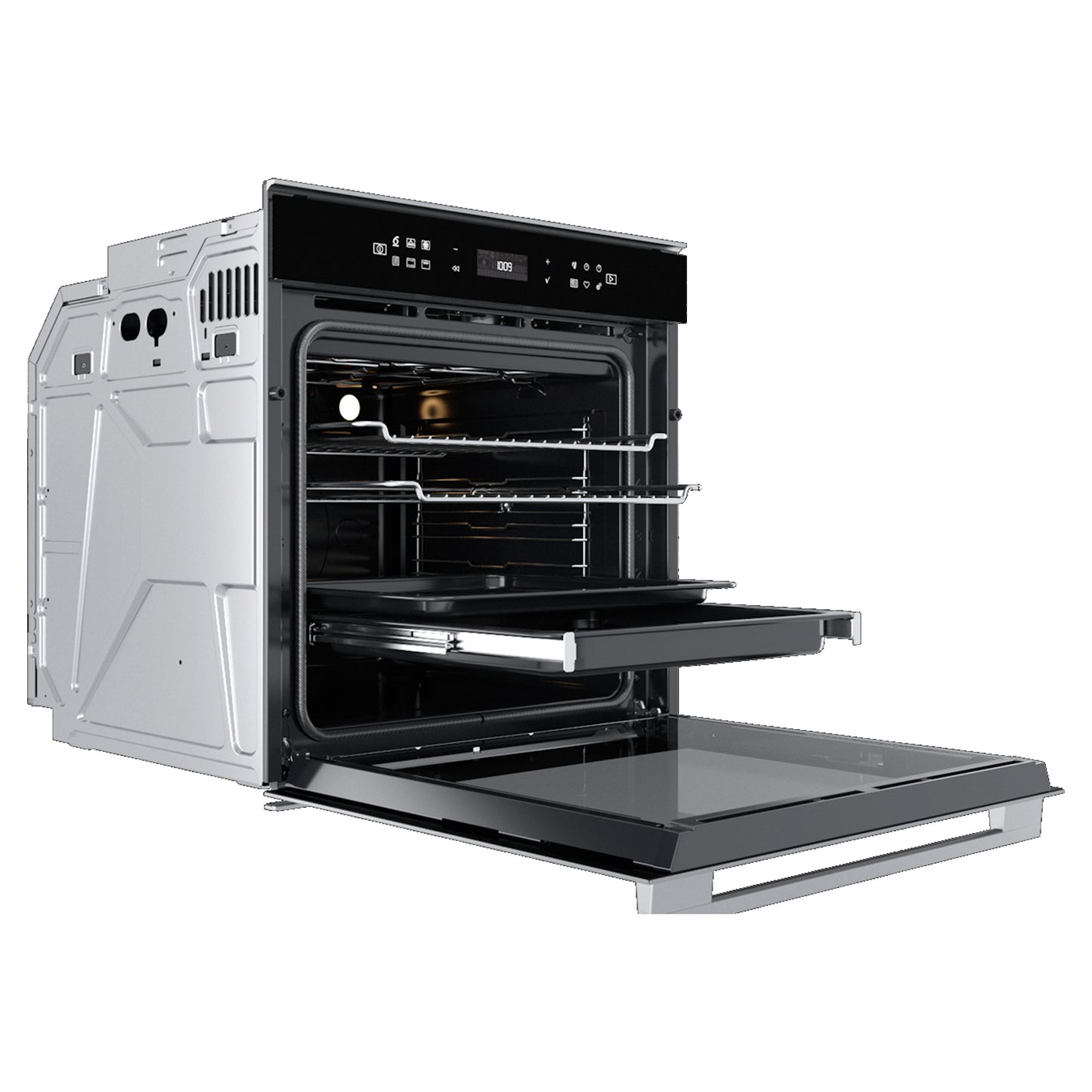 Whirlpool W7OM44S1P 73l Built-In Electric Pyrolytic Single Oven - Stainless Steel