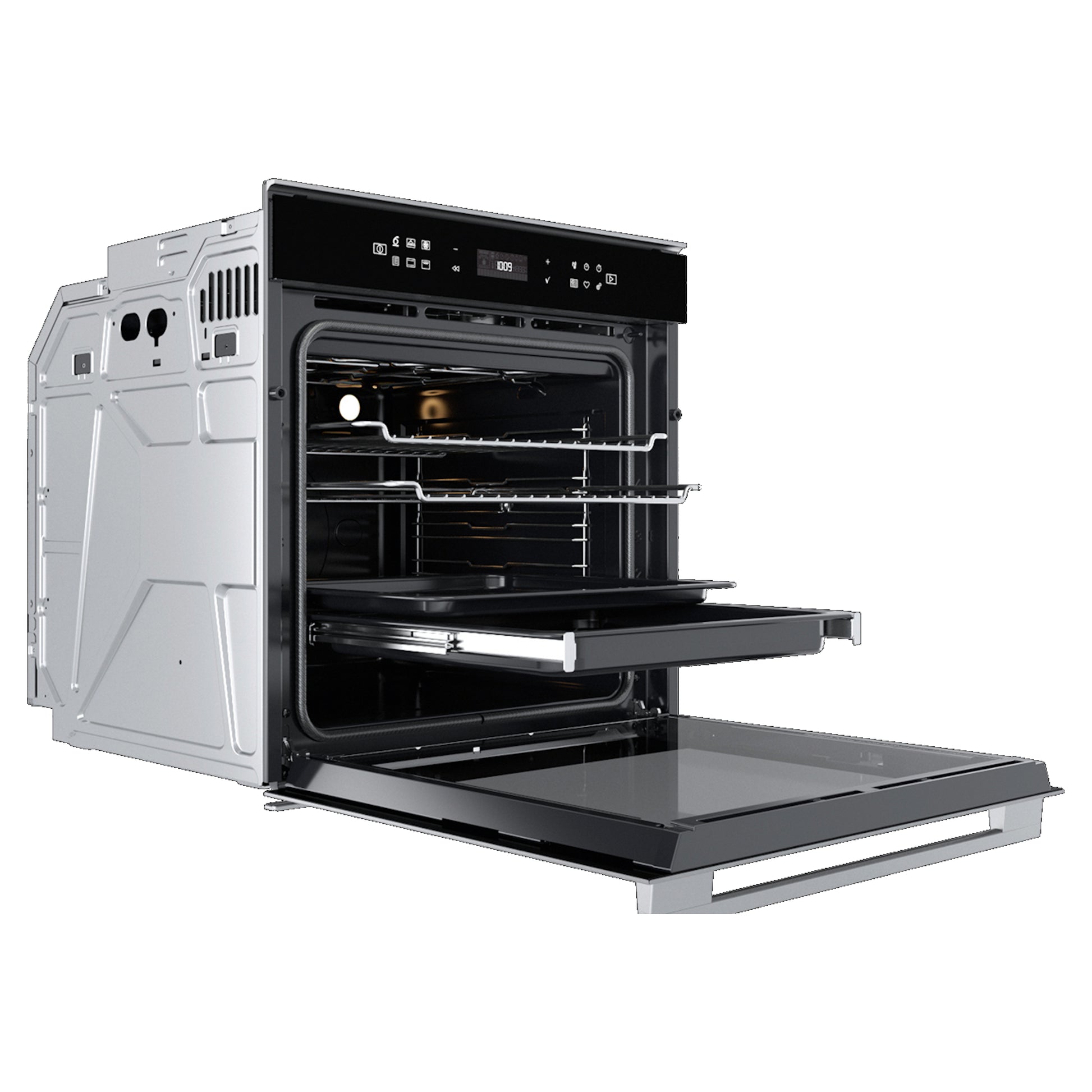 Whirlpool W7OM44S1P 73l Built-In Electric Pyrolytic Single Oven - Stainless Steel