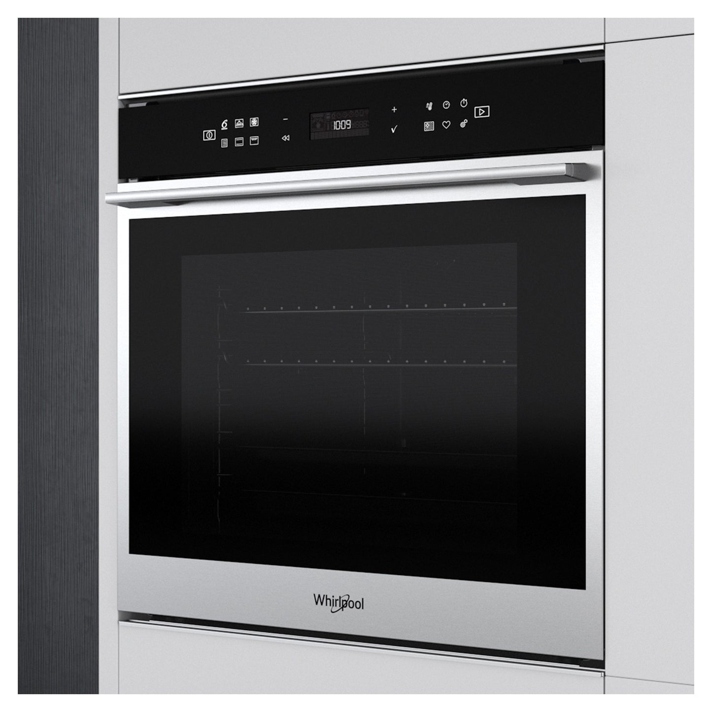 Whirlpool W7OM44S1P 73l Built-In Electric Pyrolytic Single Oven - Stainless Steel