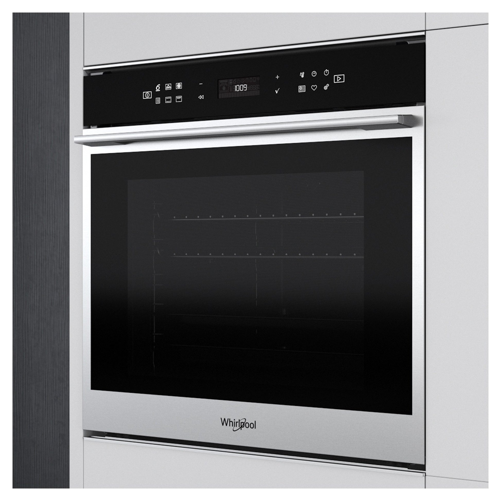 Whirlpool W7OM44S1P 73l Built-In Electric Pyrolytic Single Oven - Stainless Steel